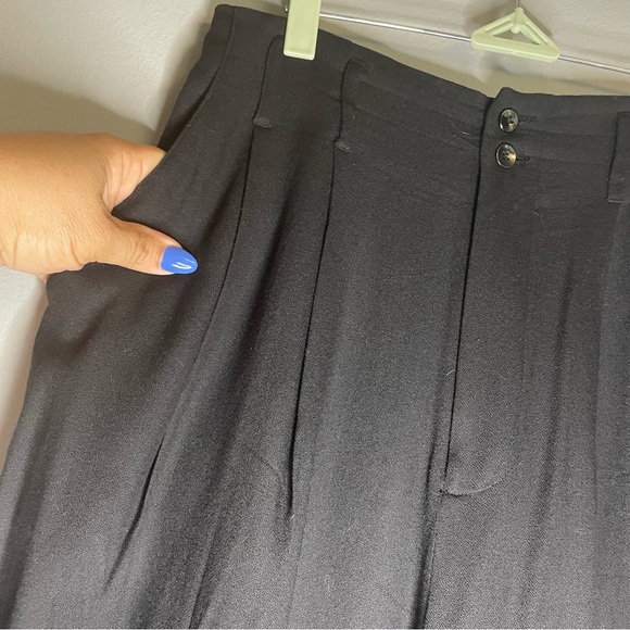 THE LIMITED 35%Wool 65%Rayon Wide Leg Pant - Black SZ/12 - Picture 4 of 12